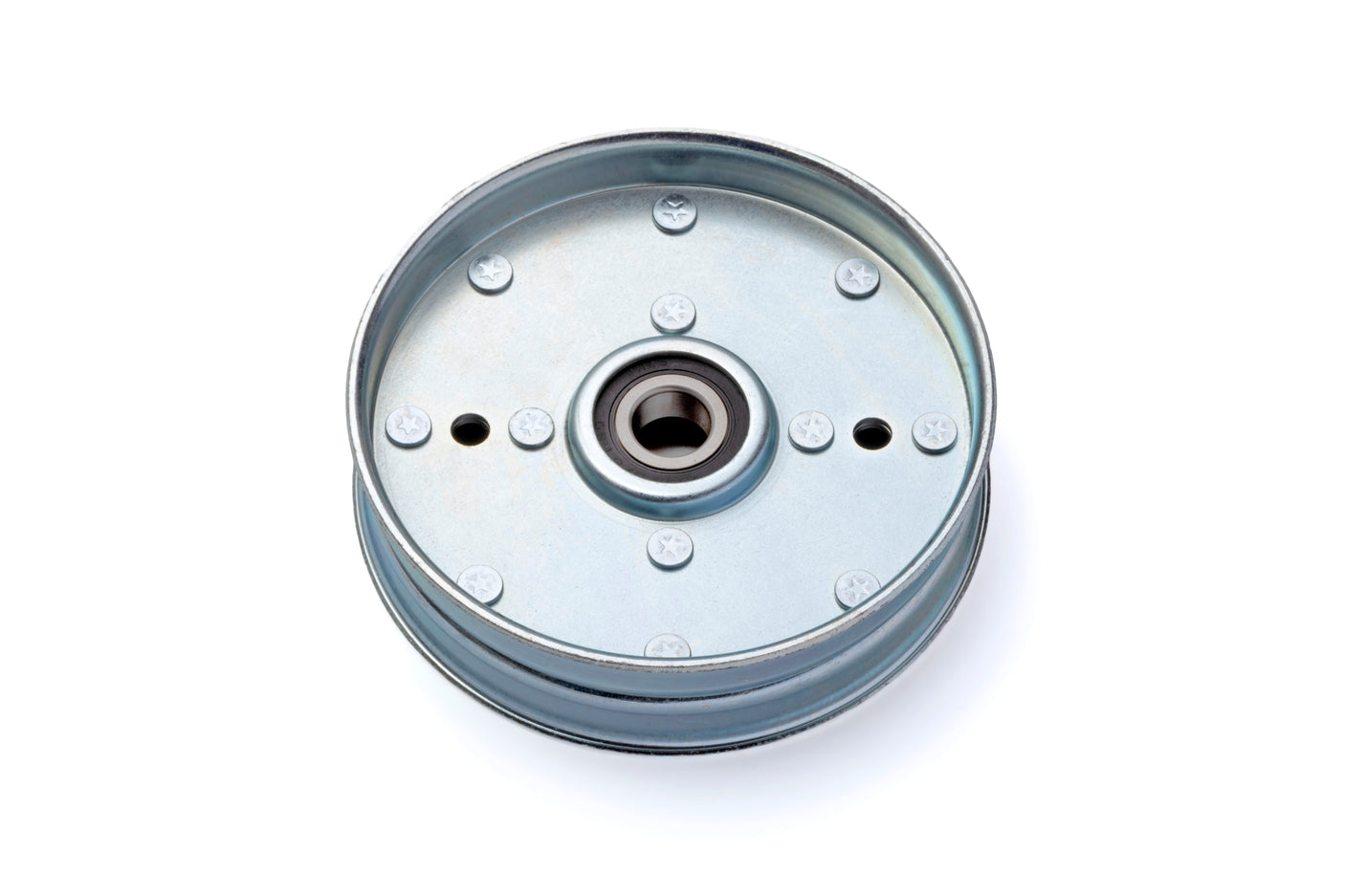 Flat Idler Pulley, General Purpose Pulley for Power Transmission, Outside Diameter 5-1/4 in., Inside Diameter 5/8 in.