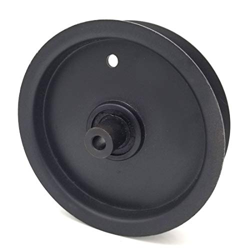 Phoenix Mfg. Flat Idler Pulley, 5'' Flat Diameter, 3/8" Bore, Steel