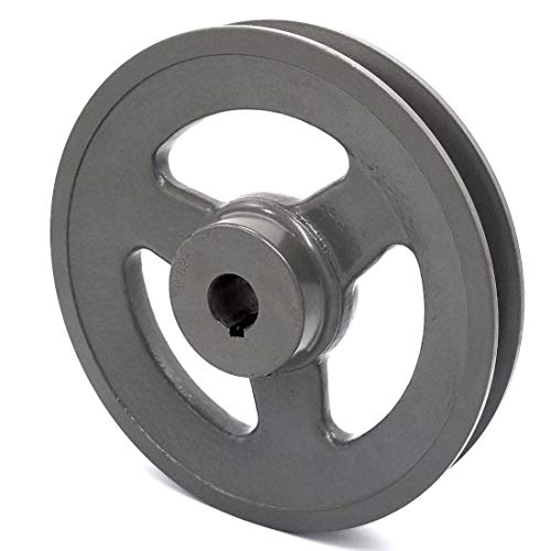 Phoenix Mfg. V-Groove Drive Pulley, 6'' Diameter, 5/8" Bore, Cast Iron