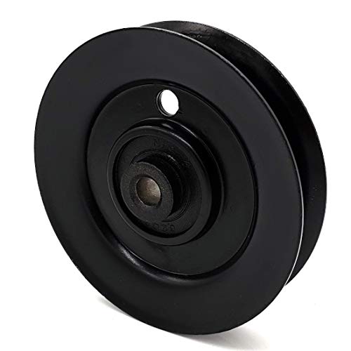 Phoenix Mfg. 4 Inch Dia 3/8 Inch Bore Steel V-Groove Idler Pulley Replacement for Briggs and Stratton Simplicity Ferris 1710545 Cub Cadet MTD Craftsman 1726660 756-0487