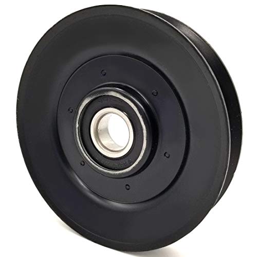 Phoenix Mfg. 4-1/4 Inch Dia 17mm Bore Steel V-Groove Idler Pulley Replacement for Hustler 788364 Ingersoll Tractor C25370