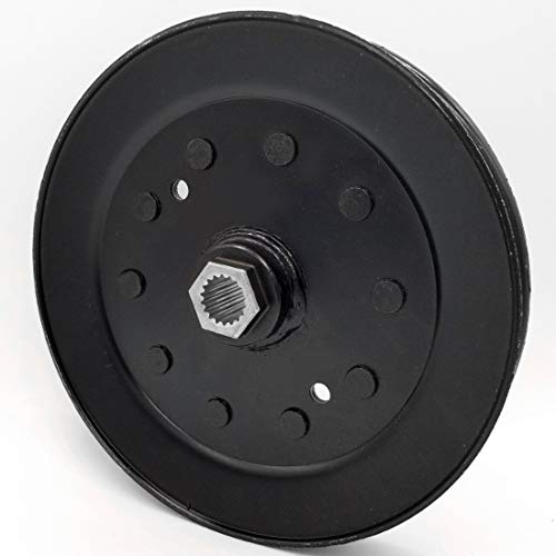 Phoenix Mfg. 6-1/3 Inch Dia Splined Bore Steel V-Groove Drive Pulley Replacement for John Deere AM134314
