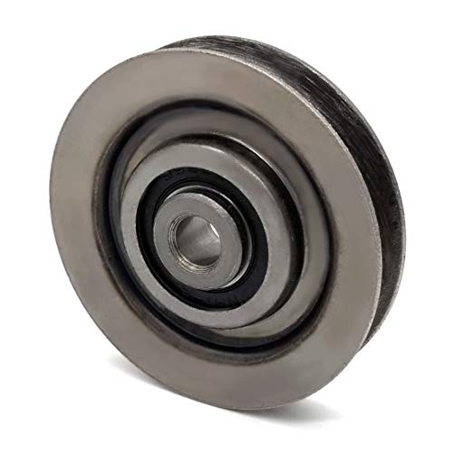 Phoenix Mfg. V-Groove Idler Pulley, 2.75'' Diameter, 3/8" Bore, Steel