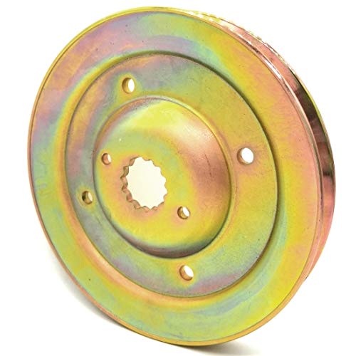 Phoenix Mfg. 6 Inch Dia Splined Bore Steel V-Groove Drive Pulley Replacement for John Deere TCU15036