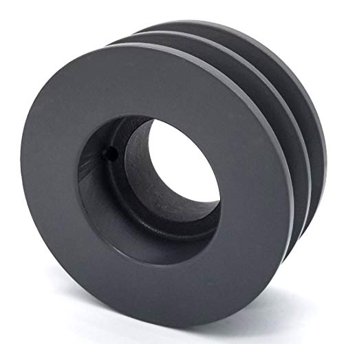 Double V-Groove Drive Pulley - 4'' Dia. - 1 5/8'' Bore - Cast Iron