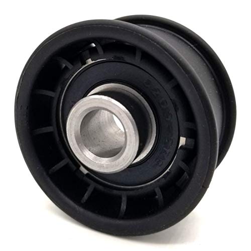 Phoenix Mfg. Flat Idler Pulley, 2'' Flat Diameter, 1/2" Bore, Plastic
