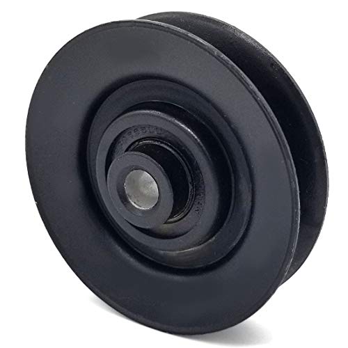 Phoenix Mfg. 3-1/8 Inch Dia 3/8 Inch Bore Steel V-Groove Idler Pulley Replacement for Walker Mowers 4245