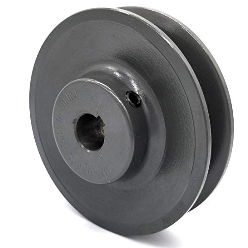 Phoenix Mfg. V-Groove Drive Pulley - 4'' Dia. - 5/8'' Bore - Cast Iron