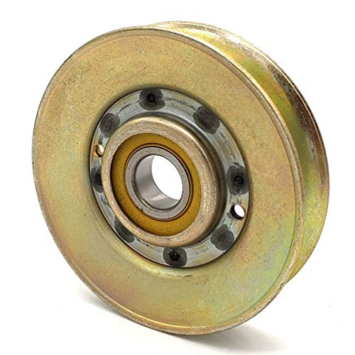 Phoenix Mfg. 3-3/4 Inch Dia 17mm Bore Steel V-Groove Idler Pulley Replacement for John Deere AM118447