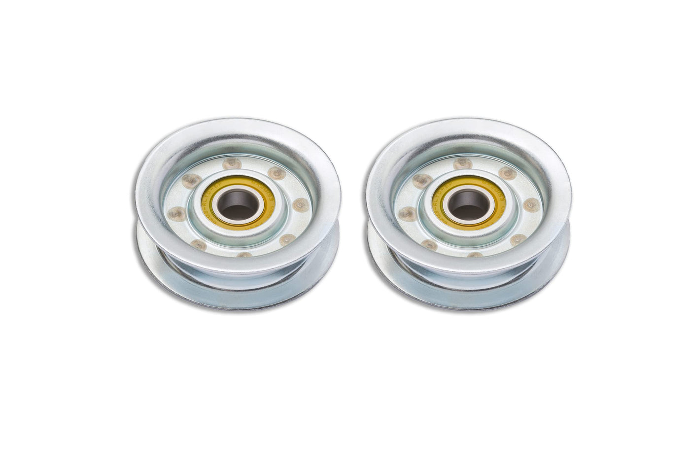 Terre Products, 2 Pack, Flat Idler Pulleys, 2-3/4 Inch Flat Diameter, Compatible with John Deere, Replacement for GY20067, GY22172