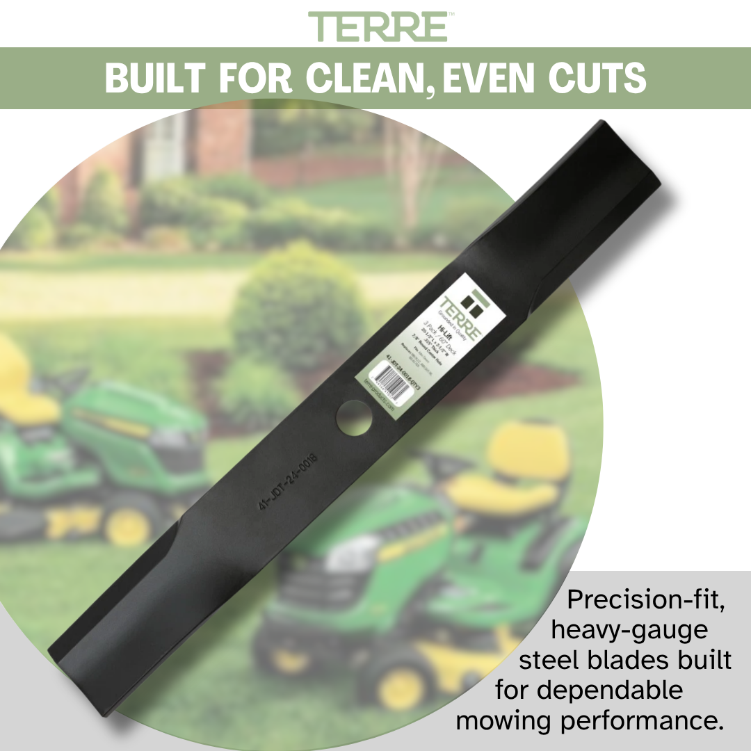60" High Lift Lawn Mower Blades 3-Pack – Fits John Deere 400, 420, 655, 755 & 4010 – Replaces AM100538
