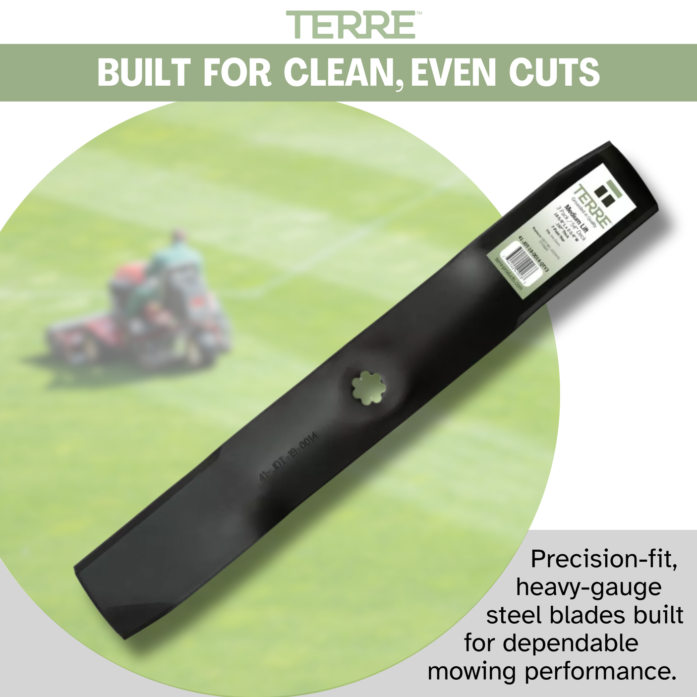 54" Medium Lift Lawn Mower Blades 3-Pack – Fits John Deere D170, E180 & LA175 – Replaces GY20679