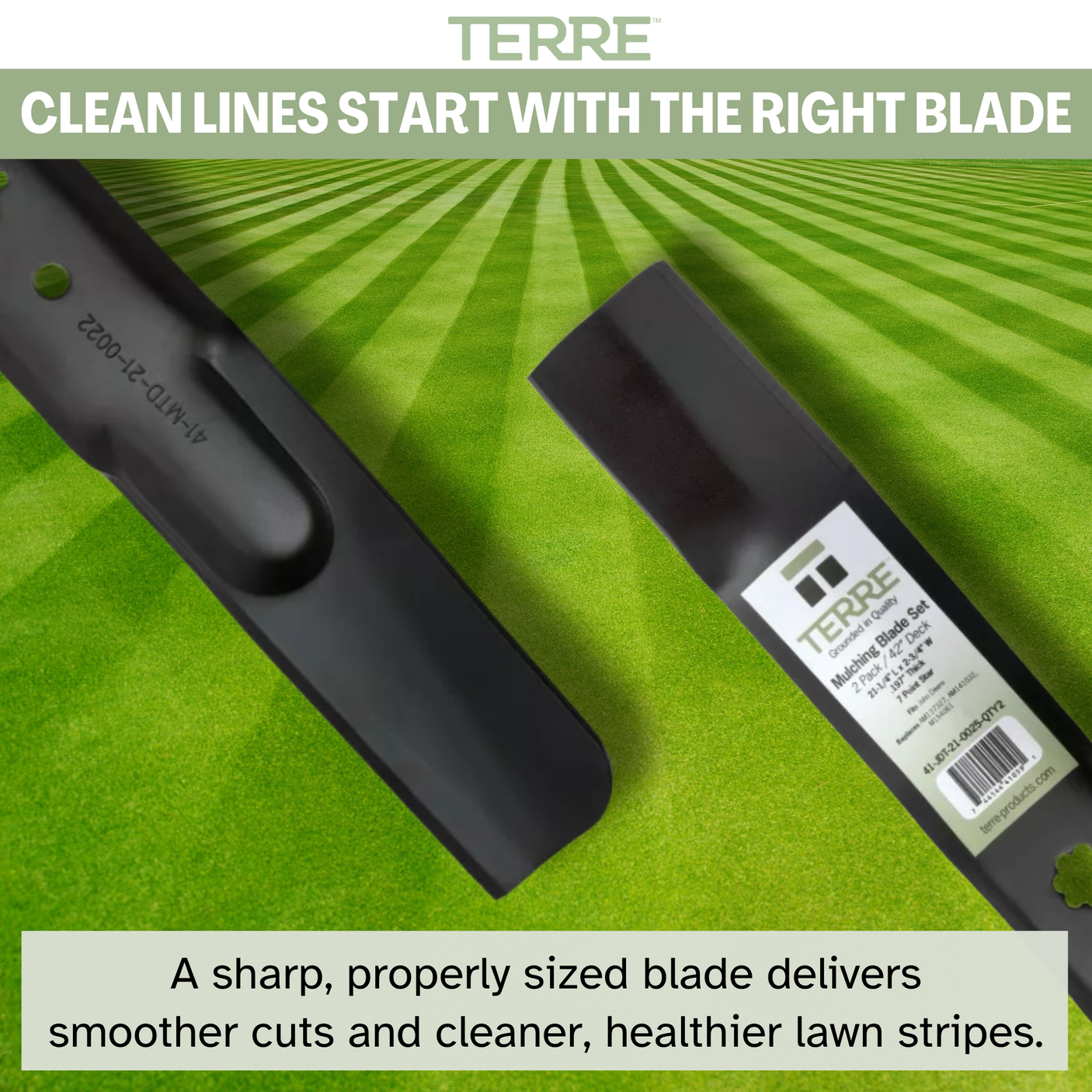 42" High Lift Lawn Mower Blades 2-Pack – Fits John Deere X300, D105, D125 & Z225 – Replaces AM137327