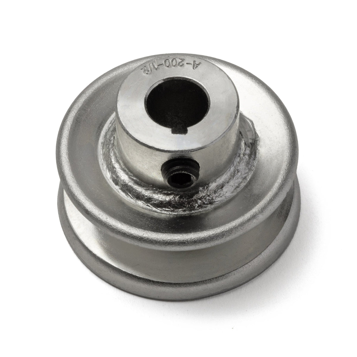 Terre 120012 V-groove drive pulley, angled top view