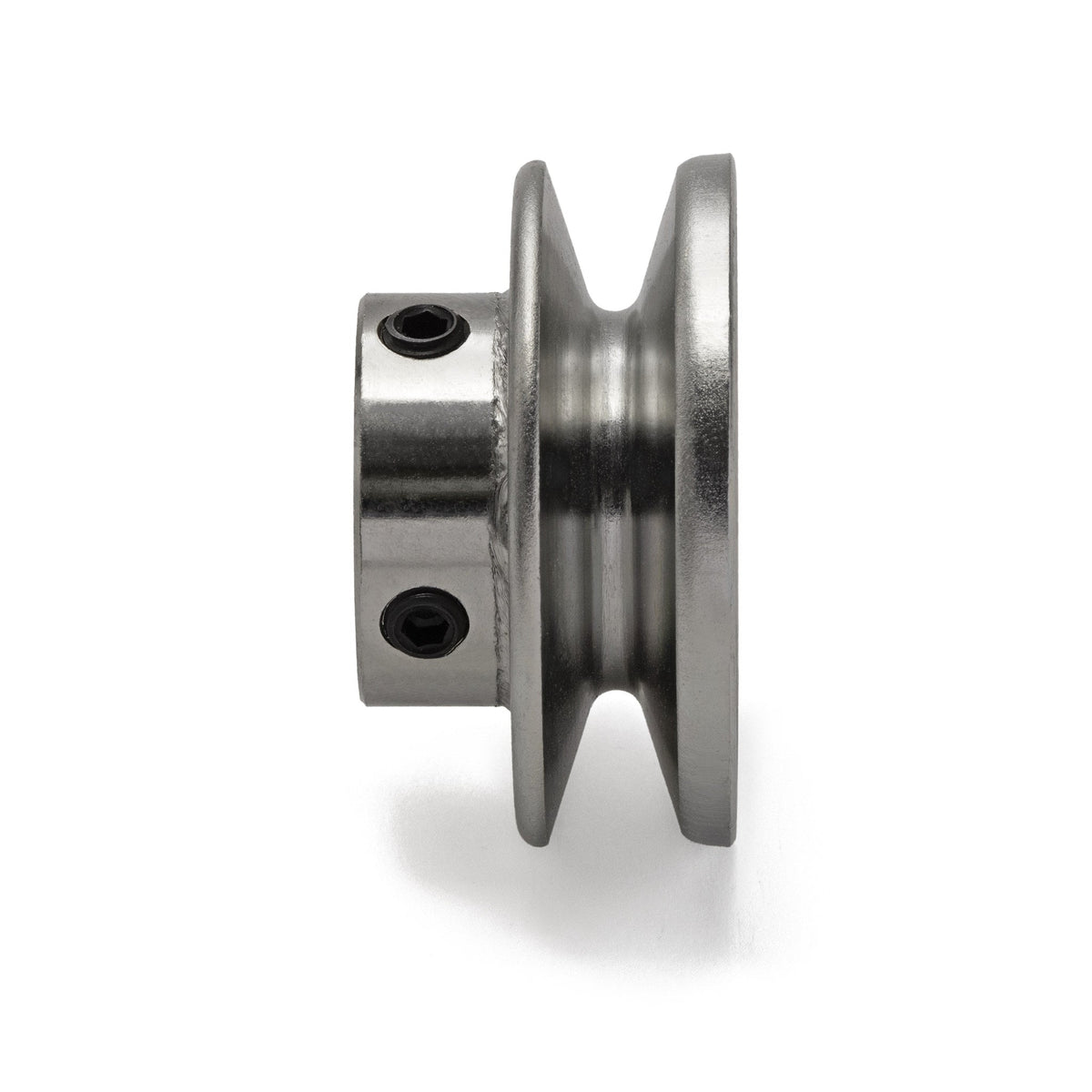 Terre 125034 V-groove drive pulley, side profile showing belt groove