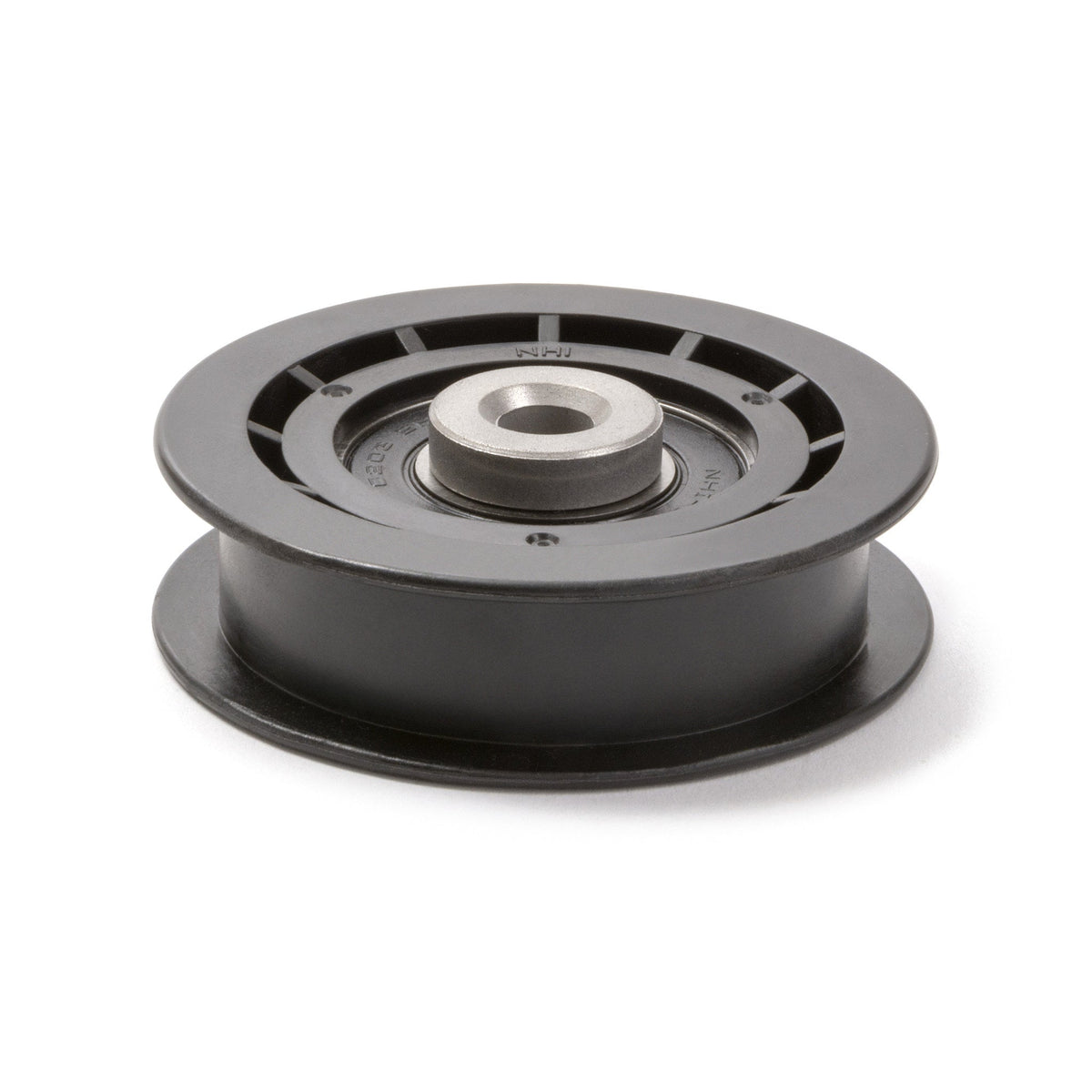 TERRE flat idler pulley, SKU 342250, front and side view