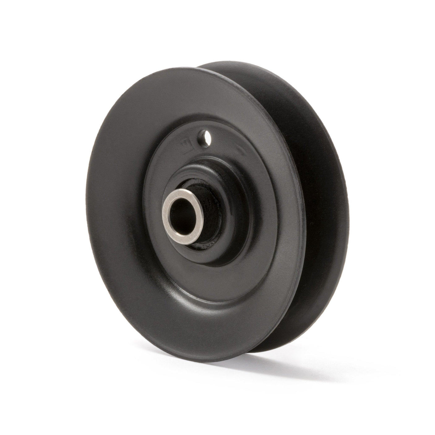 TERRE flat idler pulley, SKU 395303, rear and side view