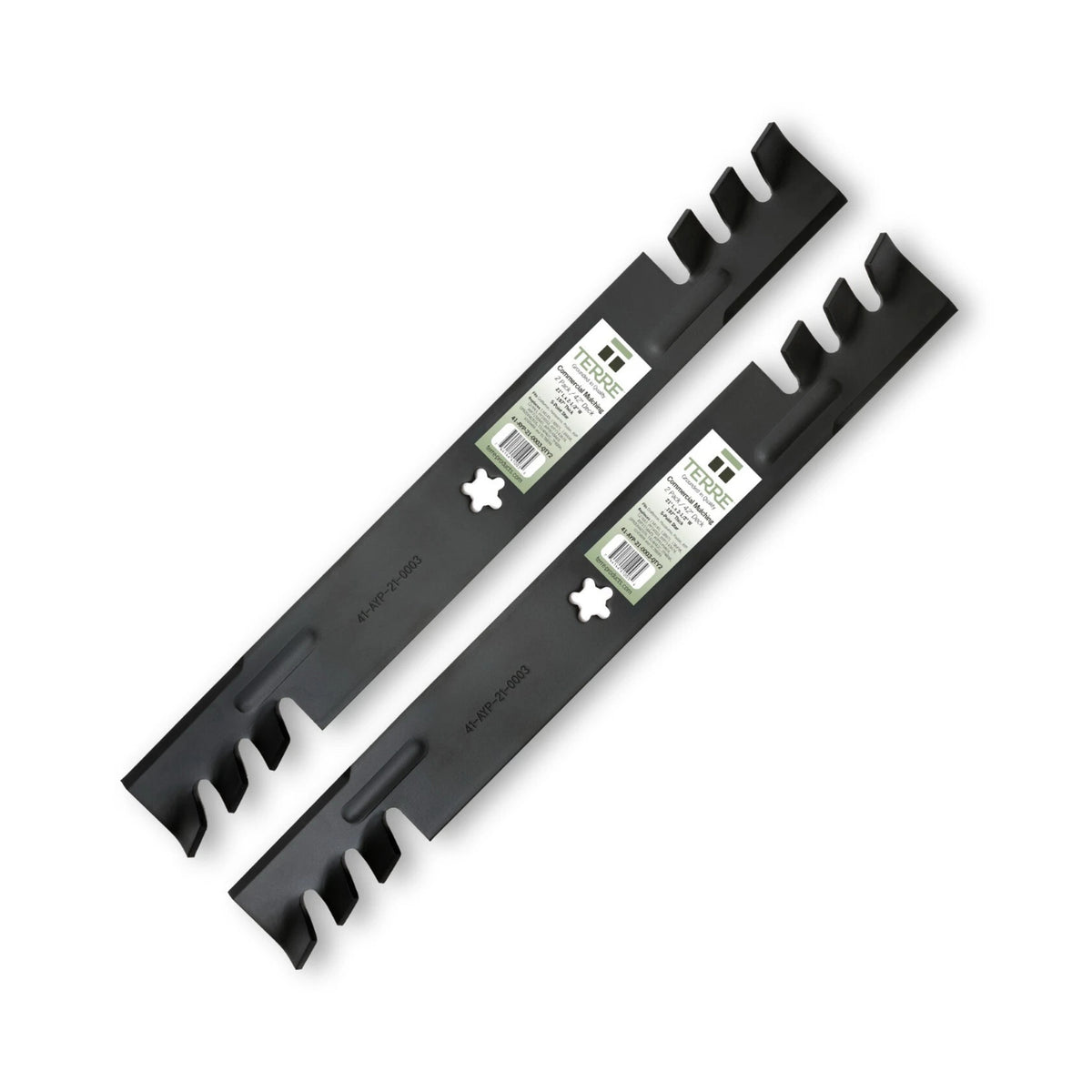 TERRE 42-inch mulching mower blades 2-pack - hero product view