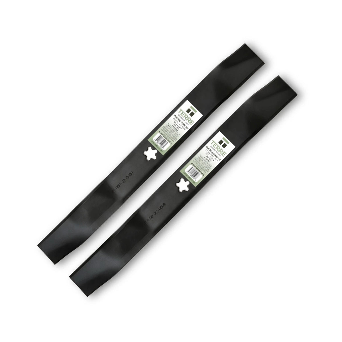 TERRE 42-inch mulching mower blades 2-pack - hero product view
