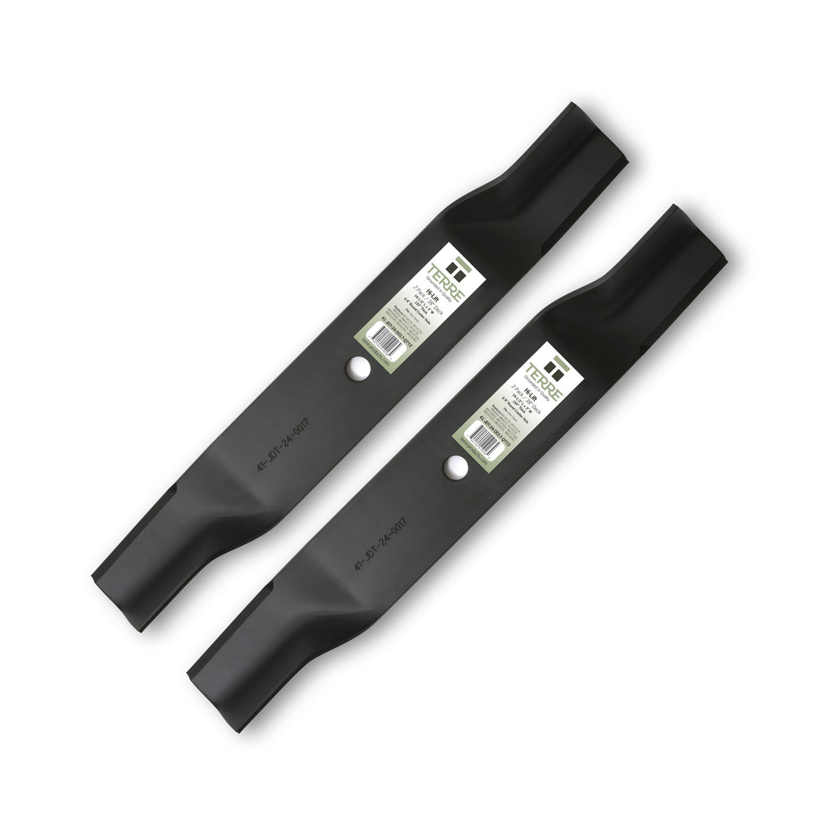 TERRE 38-inch high-lift mower blades 2-pack - hero product view