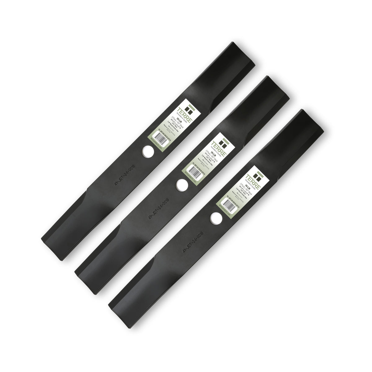 TERRE 60-inch high-lift mower blades 3-pack - hero product view