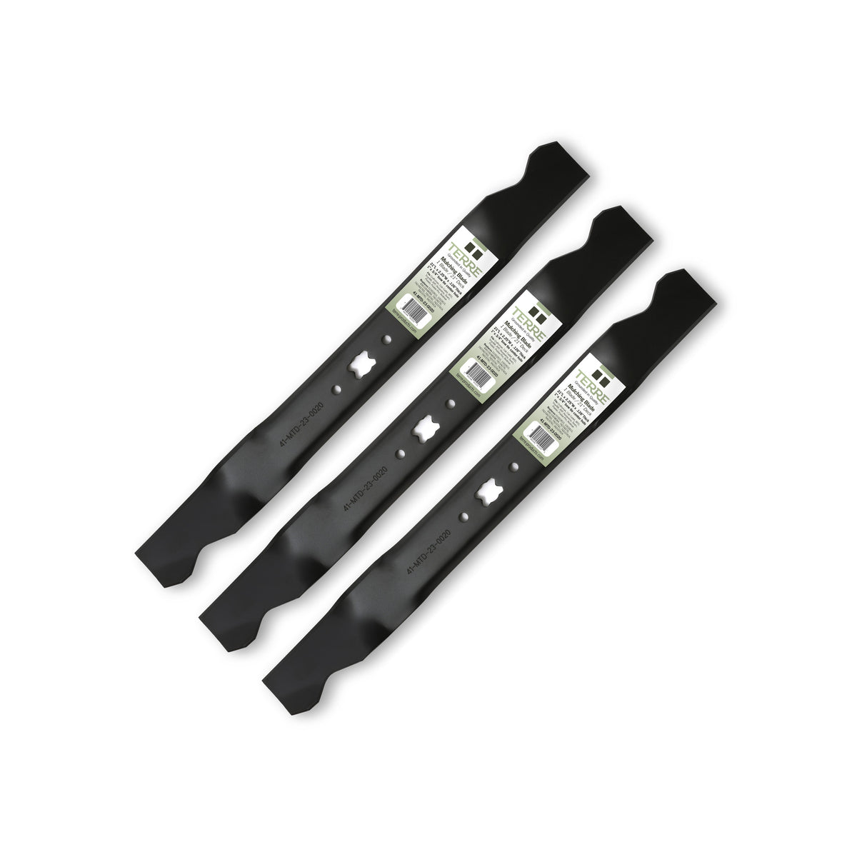 TERRE 21-inch mulching mower blades 3-pack - hero product view