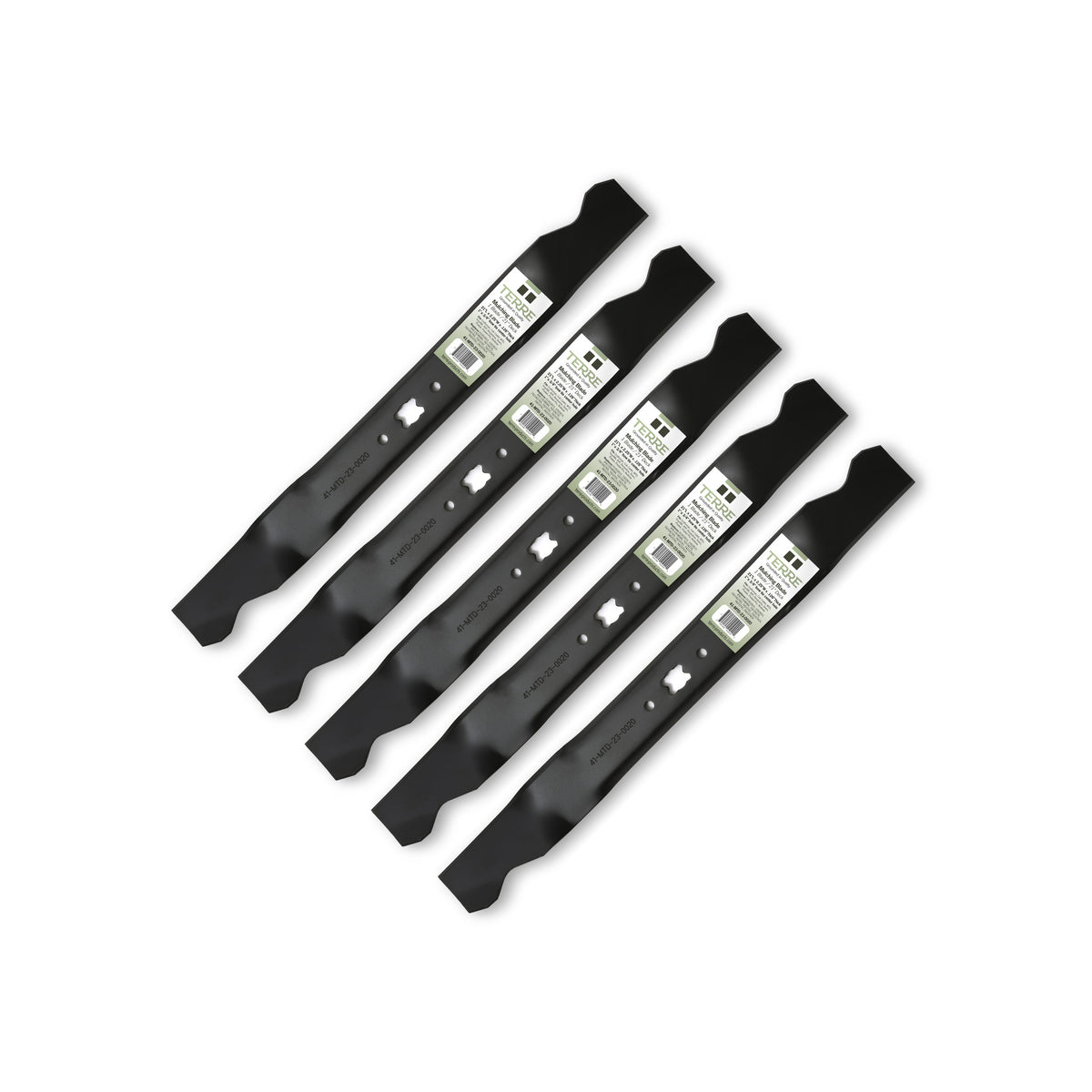 TERRE 21-inch mulching mower blades 5-pack - hero product view