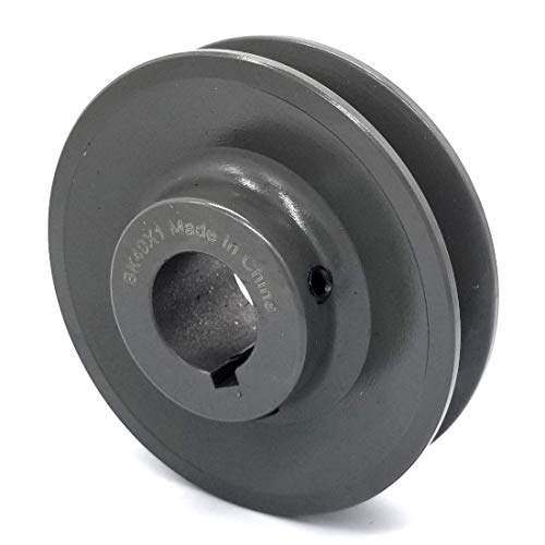 V-Groove Drive Pulley, 4'' Outside Diameter, 1'' Bore, 4L/A | 5L/B, Cast Iron, General-Purpose Pulley for Power Transmission Applications
