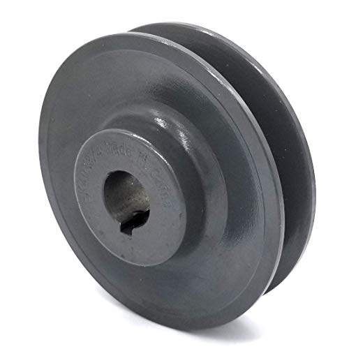 V-Groove Drive Pulley, 4'' Outside Diameter, 3/4'' Bore, 4L/A | 5L/B, Cast Iron, General-Purpose Pulley for Power Transmission Applications