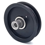 Hustler 604219 Flat Idler Pulley - 4'' Flat Dia. - 1/2'' Bore - Steel