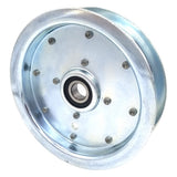 Flat Idler Pulley - 5'' Flat Dia. - 5/8'' Bore - Steel