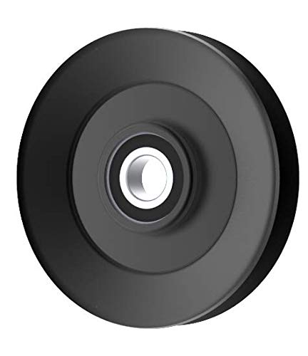 Phoenix Mfg. V-Groove Idler Pulley, 4.5'' Diameter, 17mm Bore, Steel