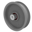 Phoenix Mfg. Flat Idler Pulley, 4'' Flat Diameter, 3/8" Bore, Steel