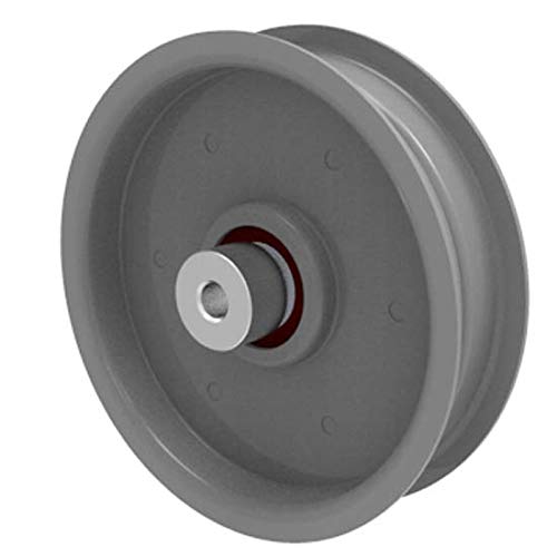 Phoenix Mfg. Flat Idler Pulley, 4'' Flat Diameter, 3/8" Bore, Steel
