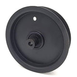 Phoenix Mfg. Flat Idler Pulley, 5'' Flat Diameter, 3/8" Bore, Steel