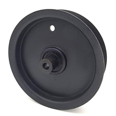 Phoenix Mfg. Flat Idler Pulley, 5'' Flat Diameter, 3/8" Bore, Steel