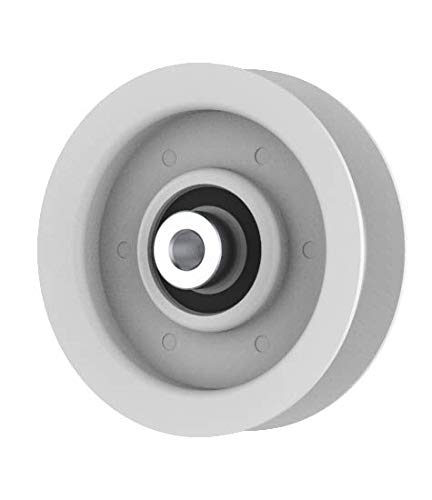 Phoenix Mfg. Flat Idler Pulley, 3.06'' Flat Diameter, 3/8" Bore, Steel