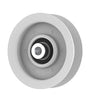 Phoenix Mfg. Flat Idler Pulley, 3.06'' Flat Diameter, 3/8" Bore, Steel