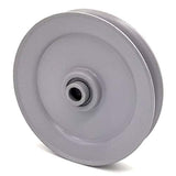 Phoenix Mfg. V-Groove Idler Pulley - 4'' Dia.- 3/8'' Bore - Steel