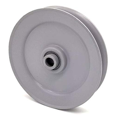 Phoenix Mfg. V-Groove Idler Pulley - 4'' Dia.- 3/8'' Bore - Steel
