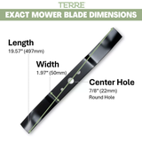 20" Multi-Purpose Lawn Mower Blade – Fits Greenworks 25022 & 25222 – Replaces 29172