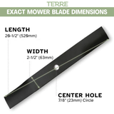 60" High Lift Lawn Mower Blades 3-Pack – Fits John Deere 400, 420, 655, 755 & 4010 – Replaces AM100538