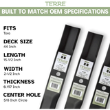 3-Pack High Lift Lawn Mower Blades, 44 Inch Deck, Compatible with Ariens, Toro TimeCutter Z, Replacement for Toro 108-1125, 54-0010, 54-0010-03, 55-4940, 55-4940-03, 55-4940-09