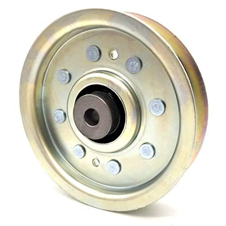 Phoenix Mfg. 4 Inch Flat Dia Flat Idler Pulley Replacement for John Deere AM136621