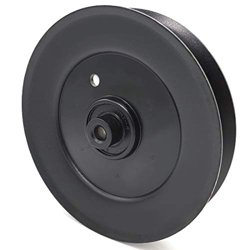 Phoenix Mfg. 6 Inch Dia 3/8 Inch Bore Steel V-Groove Idler Pulley Replacement for Cub Cadet MTD Craftsman 756-04050