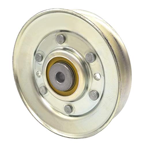 Phoenix Mfg. 4 Inch Dia 5/16 Inch Bore Steel V-Groove Idler Pulley Replacement for John Deere AM134500