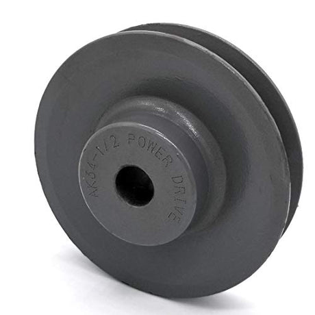 Phoenix Mfg. V-Groove Drive Pulley, 3.5'' Diameter, 1/2" Bore, Cast Iron