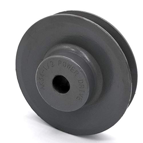 Phoenix Mfg. V-Groove Drive Pulley, 3.5'' Diameter, 1/2" Bore, Cast Iron