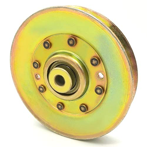 Phoenix Mfg. 4-1/2 Inch Dia 3/8 Inch Bore Steel V-Groove Idler Pulley Replacement for Shivvers D-3923