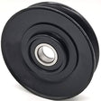 Phoenix Mfg. V-Groove Idler Pulley, 3.68'' Diameter, 17mm Bore, Steel